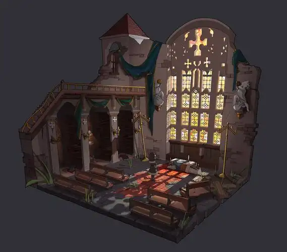 【课程作品】室内场景|插画|游戏原画|_cheese_原创作品-站酷zcool