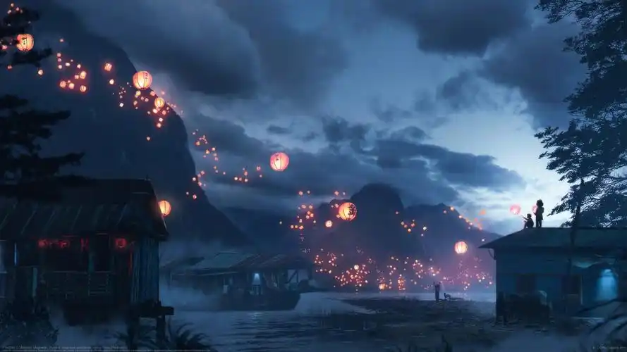 有没有高清电脑壁纸动漫风景类的那种