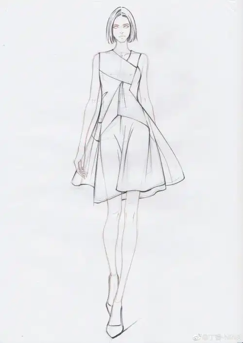 服装设计画脸简笔画 简笔画图片大全-普车都