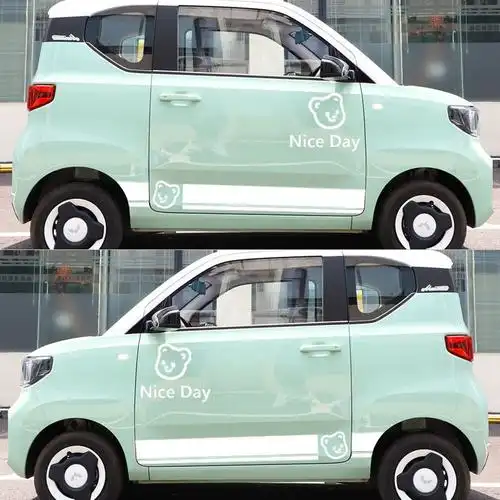 五菱宏光miniev马卡龙车身个性创意动漫拉花汽车侧裙汽车装饰贴