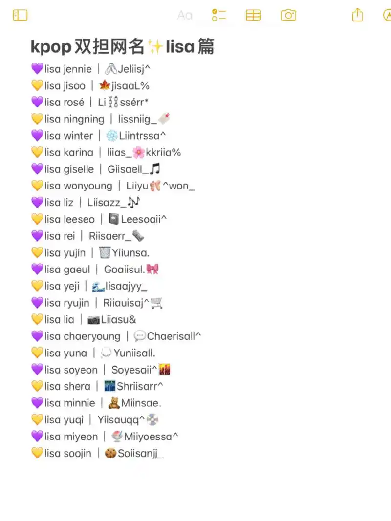 失踪人口回归06kpop双担网名78lisa篇!