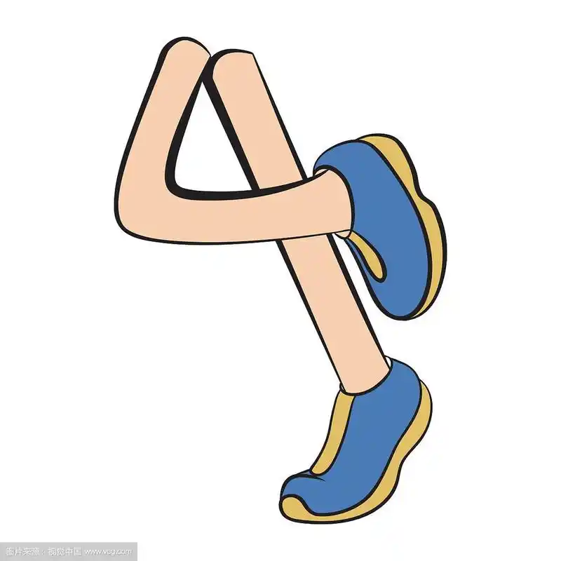 卡通跑步腿