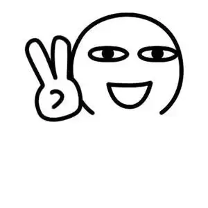 剪刀手开心卡通张大嘴gif动图_动态图_表情包下载_soogif