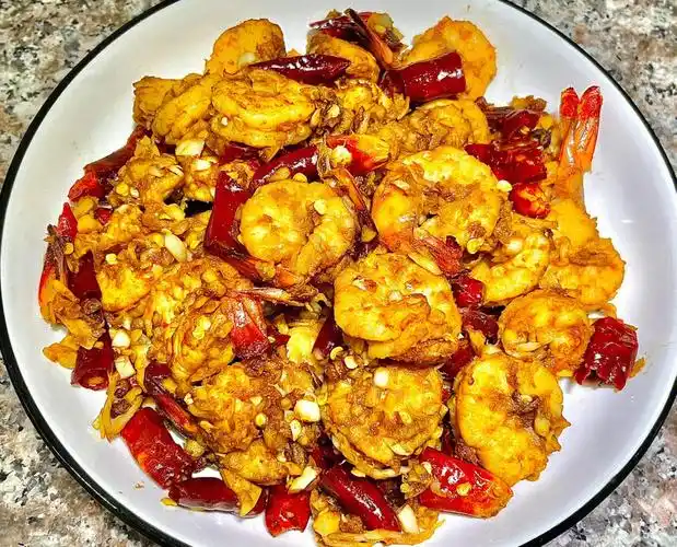 每天一道减脂餐60麻辣蒜蓉虾仁喷香09