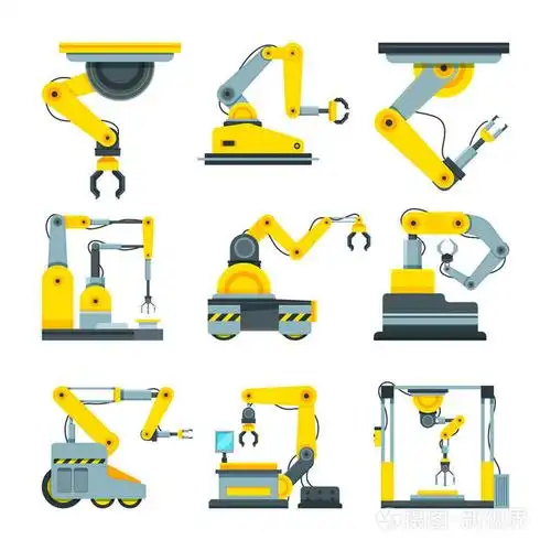 工业机械手.卡通风格中的矢量图片