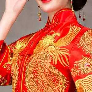 唐装结婚礼服新娘图片