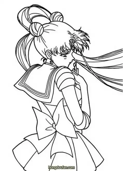 卡通美少女简笔画全身