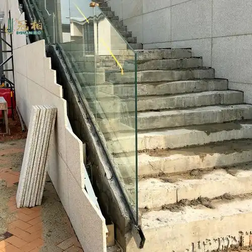 不锈钢阳台定制室内无框楼梯扶手预埋护栏玻璃楼梯扶手