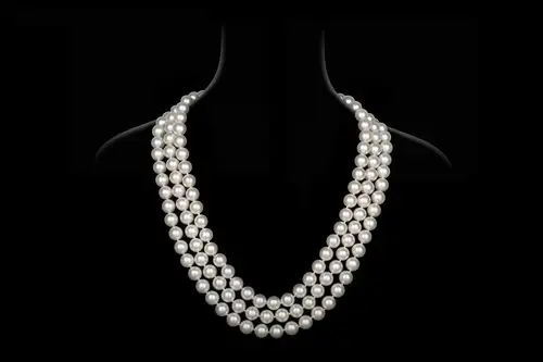 akoya三层珍珠项链 8.5mm