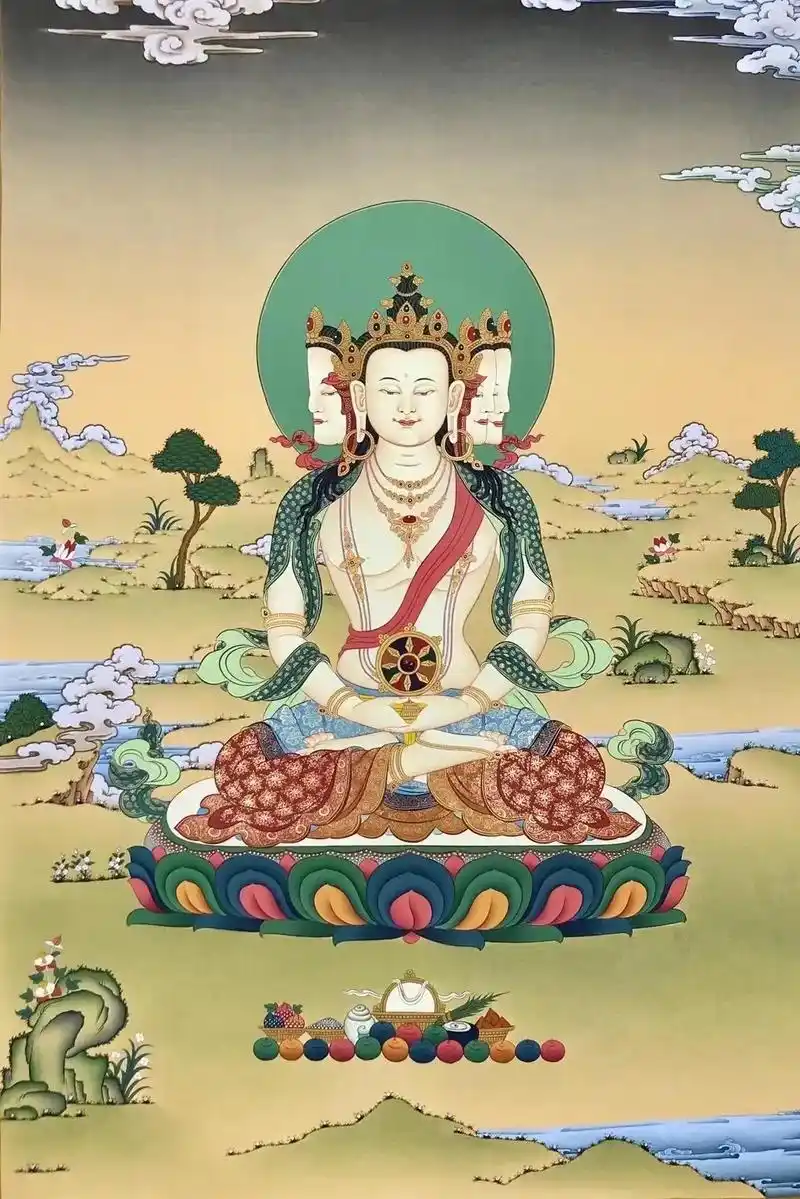 大日如来.4:【传世唐卡】收藏作品尺幅80-60cm 左右  - 抖音