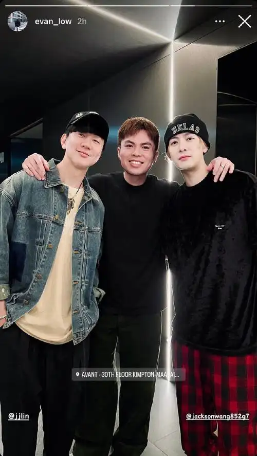 王嘉尔创造营亚洲泰国季发起人##林俊杰王嘉尔元宵合照