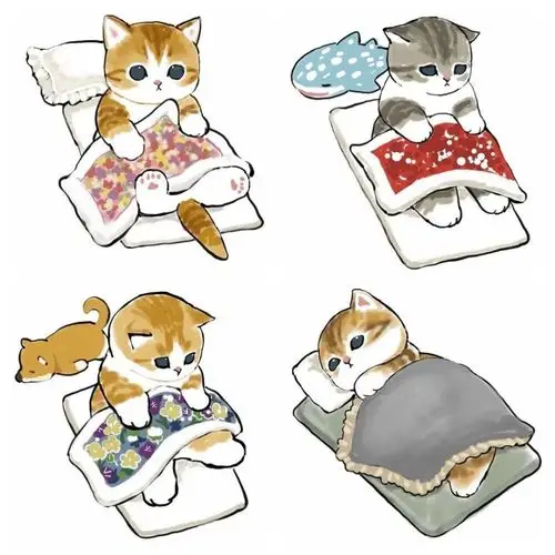 超可爱猫猫手绘图傻傻的小猫萌翻了