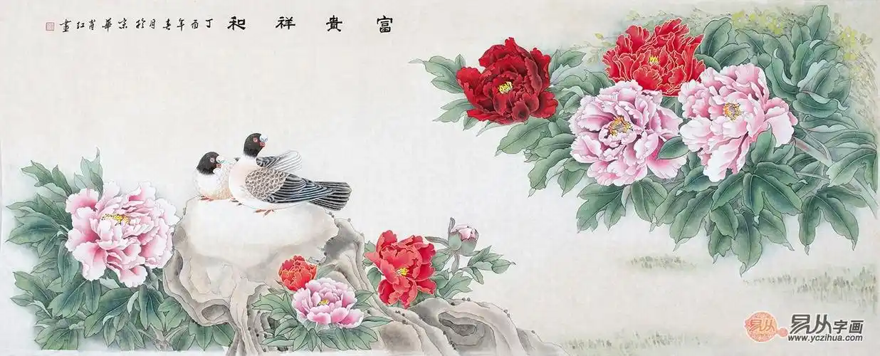 当代擅长画牡丹的画家萧红:柔而美,静而动