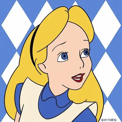 分享一组爱丽丝卡通头像-@时间偏好