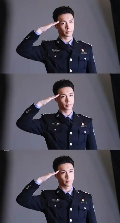 张艺兴超a敬礼##张艺兴穿警服