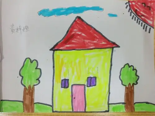 长兴湖小学2009班美术课——漂亮的房子