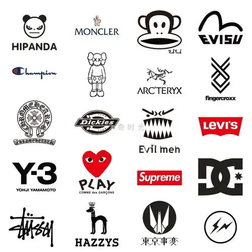 热销潮牌贴纸 墙贴 supreme_supreme墙贴纸定制服装潮牌logo商场店铺